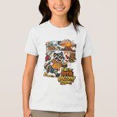楽しいバカンスのカオスカートゥーン デザイン トライブレンドTシャツ (正面)