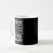 楽しいバスケットボールコーチデザイン メンズ レディース バスケ ゲームTシャツ コーヒーマグカップ (正面左)