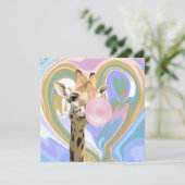 楽しいバブルガムを吹くキリン 液体の渦 青 (スタンド正面)