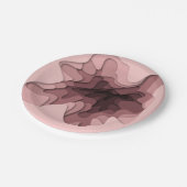 楽しいバラグラデーション次元効果パーティー ペーパープレート (アングル)