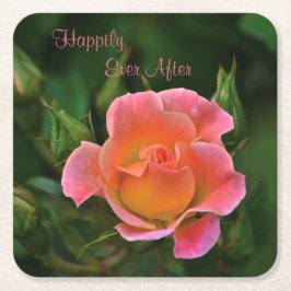 楽しいバラ スクエアペーパーコースター