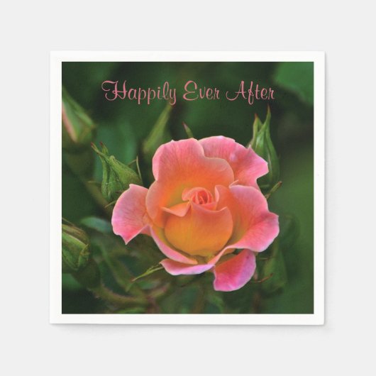 楽しいバラ スタンダードカクテルナプキン (正面)