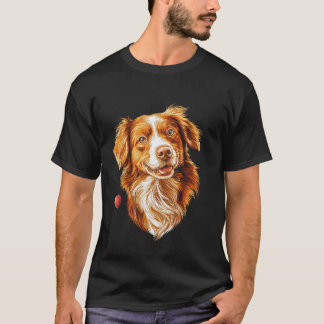 楽しいバレンタインデー ノバスコシア・ダック・トリング・レトリーバー Tシャツ