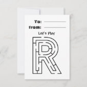 楽しいバレンタインRIHNOぬりえ迷路教室 サンキューカード (裏面)