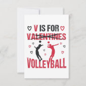 楽しいバレーボール V Valentine's Day プレゼント カード (正面)