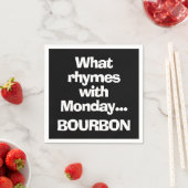 楽しいバーボンブラックカクテル スタンダードカクテルナプキン (インサイチュ)