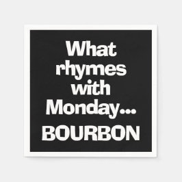 楽しいバーボンブラックカクテル スタンダードカクテルナプキン