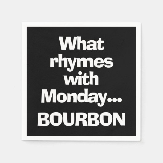 楽しいバーボンブラックカクテル スタンダードカクテルナプキン (正面)