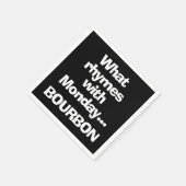 楽しいバーボンブラックカクテル スタンダードカクテルナプキン (角)