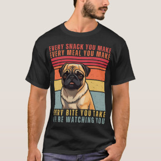 楽しいパグ好き - あなたが作るおやつごと、 Tシャツ