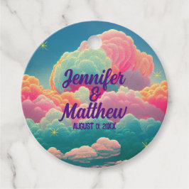 楽しいパステルカラーの綿菓子雲 フェイバータグ