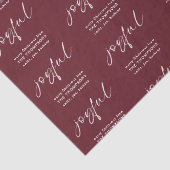 楽しいパターンメリークリスマス名バーガンディ 薄葉紙 (詳細)