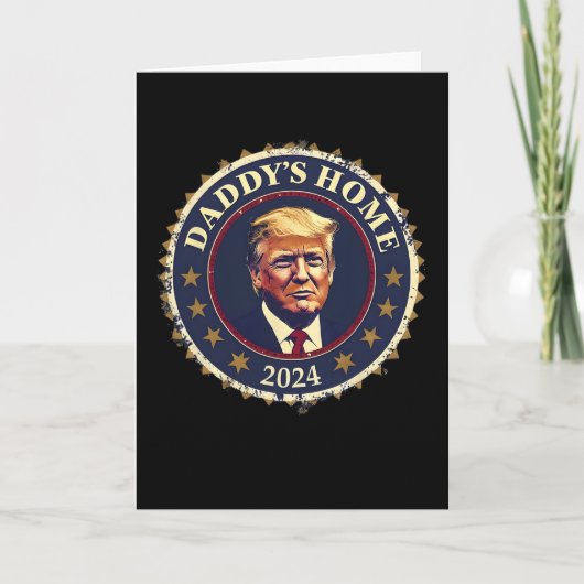 楽しいパパの帰宅 2024 トランプ 勝った アメリカ奪還  カード (正面)