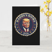 楽しいパパの帰宅 2024 トランプ 勝った アメリカ奪還  カード (黄色い花)