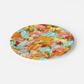 楽しいパンプキンとキノコと紅葉 ペーパープレート (アングル)