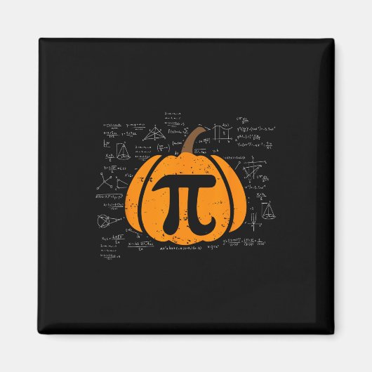 楽しいパンプキンパイ数学教師ハロウィン感謝祭 マグネット (正面)