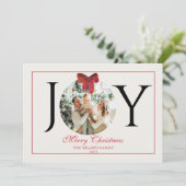 楽しいパーソナライズされたクリスマスの挨拶 シーズンカード (スタンド正面)