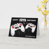 楽しいパーソナライズビデオゲーマー | 年齢 | 誕生日 カード (黄色い花)