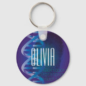 楽しいパーソナライズDNAフィンガープリント医療科学 キーホルダー (正面)