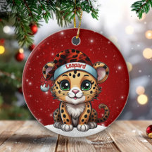 楽しいヒョウ柄の赤いスパークル動物プリント好き 🐆🐈🐾