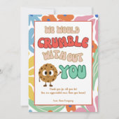 楽しいビジネスチーム従業員スタッフ感謝カード 招待状 (正面)