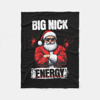 楽しいビッグニックエネルギー _ サンタクロース クリスマス 2024 フリースブランケット