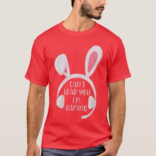 楽しいビデオゲーム ゲーミング イースター ゲーマー ガール ウサギ Ea Tシャツ (正面)