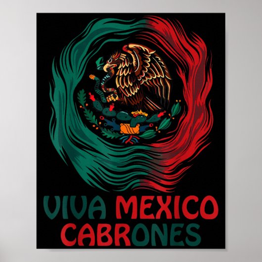 楽しいビバ・メキシコ・カブローネ メキシコ独立記念日 ポスター (正面)