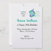 楽しいビンゴ誕生日パーティーやグループイベント 招待状 (裏面)