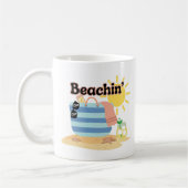 楽しいビーチタイム  コーヒーマグカップ (左)