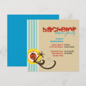 楽しいビーチホリデー独身パーティー男子招待状 招待状 (正面/裏面)