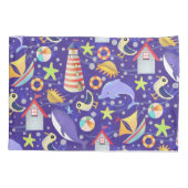 楽しいビーチ ネイビー 枕カバー (裏面)