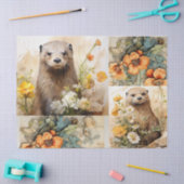 楽しいビーバー&フローラティッシュペーパー 薄葉紙 (クラフト)