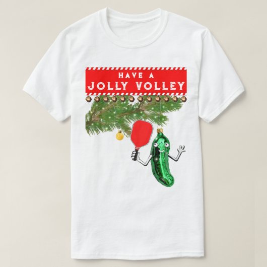 楽しいピックルボール クリスマス Tシャツ (デザイン正面)