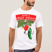 楽しいピックルボール クリスマス Tシャツ (正面)