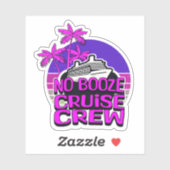 楽しいピンクのノーアルコールクルーズCrew グループ旅行 シール (シート)