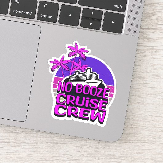 楽しいピンクのノーアルコールクルーズCrew グループ旅行 シール (詳細)