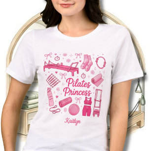 楽しいピンクのピラティスプリンセス コケット ワークアウト 名前 トライブレンドTシャツ