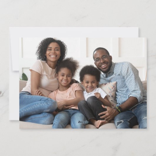 楽しいピンクの賛美写真のクリスマスの休日 シーズンカード (裏面)