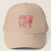 楽しいピンクの90年代レトロ・バチェラー キャップ (正面)