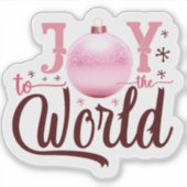 楽しいピンクオーナメントfor the Holidays シール (正面)