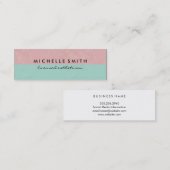 楽しいピンクグリーンコンテンポラリー スキニー名刺 (正面/裏面)