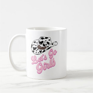楽しいピンク Let's Go Girls カントリー コーヒーマグカップ