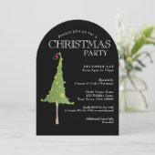 楽しいファンキーなツリーのクリスマスパーティー 招待状 (スタンド正面)