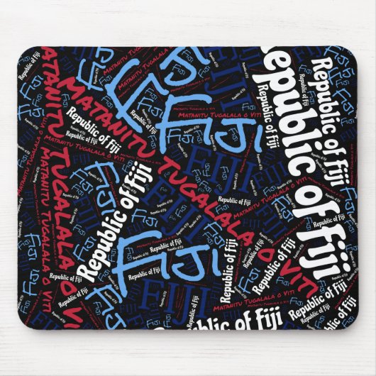 楽しいフィジー国旗の色の愛国心 マウスパッド (正面)