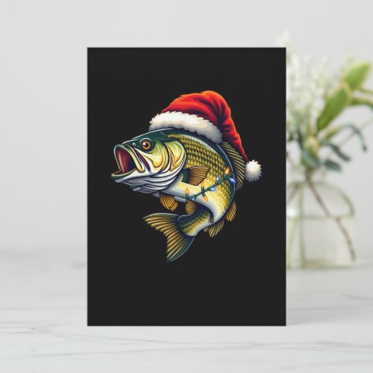 楽しいフィッシュマス サンタ釣り愛好家 面白い釣り人 招待状 (スタンド正面)