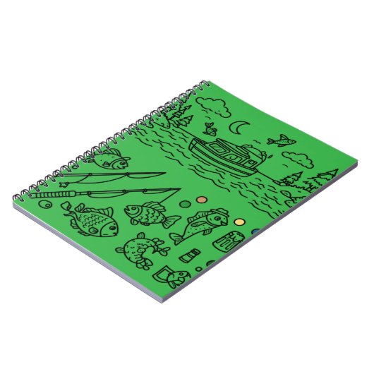 楽しいフィッシングアドベンチャードゥードルアート ノートブック (左側)