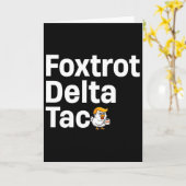 楽しいフォックストロットデルタタコ7 カード (黄色い花)