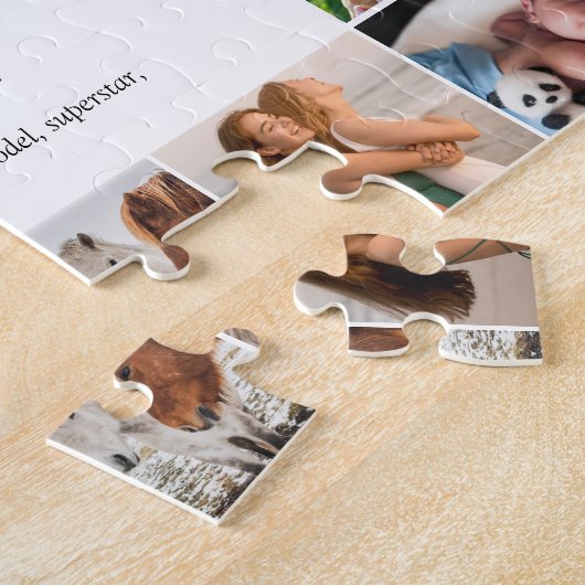 楽しいフォトコラージュ 最高の従兄弟の定義 ジグソーパズル (側面)