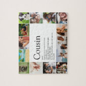 楽しいフォトコラージュ 最高の従兄弟の定義 ジグソーパズル (縦)